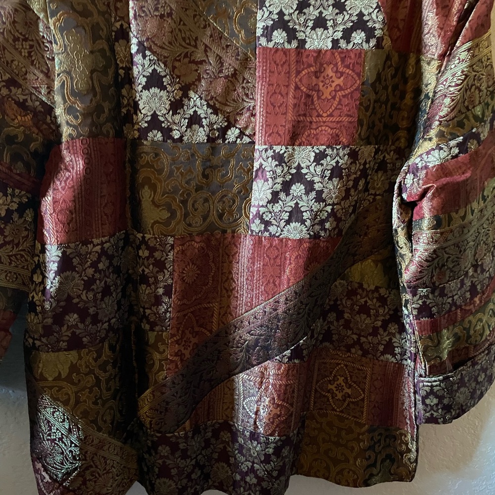 August Max Mandarin Collar Multi Colored Jacket S… - image 7